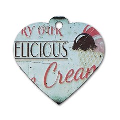 Delicious Ice Cream Dog Tag Heart (One Side)