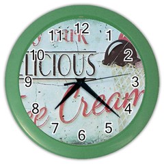 Delicious Ice Cream Color Wall Clock