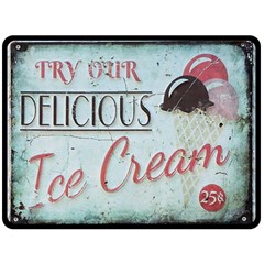 Delicious Ice Cream Fleece Blanket (Large) 