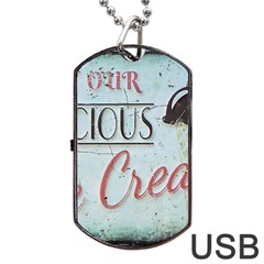 Delicious Ice Cream Dog Tag USB Flash (One Side)