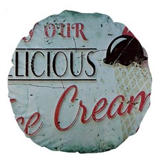 Delicious Ice Cream Large 18  Premium Round Cushions