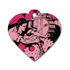 Working Woman Dog Tag Heart (two Sides) by snowwhitegirl