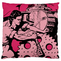 Working Woman Large Cushion Case (two Sides) by snowwhitegirl