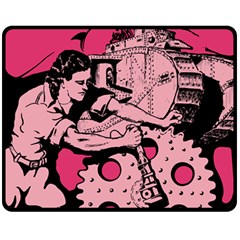 Working Woman Double Sided Fleece Blanket (medium)  by snowwhitegirl