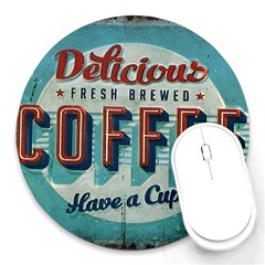 Delicious Coffee Round Mousepads by snowwhitegirl