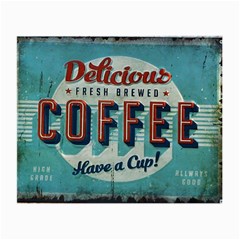 Delicious Coffee Small Glasses Cloth (2-side) by snowwhitegirl