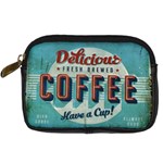 Delicious Coffee Digital Camera Leather Case Front