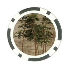 Vintage Bamboo Trees Poker Chip Card Guard by snowwhitegirl