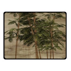 Vintage Bamboo Trees Fleece Blanket (small) by snowwhitegirl