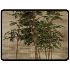 Vintage Bamboo Trees Double Sided Fleece Blanket (large)  by snowwhitegirl