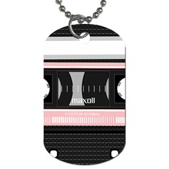 Pink Compact Cassette Dog Tag (two Sides) by snowwhitegirl