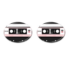 Pink Compact Cassette Cufflinks (oval) by snowwhitegirl