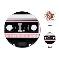 Pink Compact Cassette Playing Cards (round) by snowwhitegirl