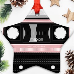 Pink Compact Cassette Star Ornament (two Sides) by snowwhitegirl