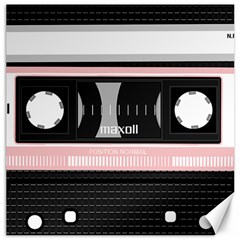 Pink Compact Cassette Canvas 12  X 12  by snowwhitegirl