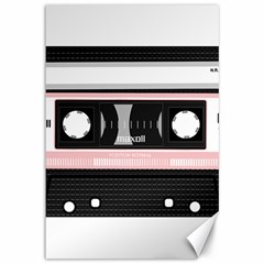 Pink Compact Cassette Canvas 12  X 18  by snowwhitegirl