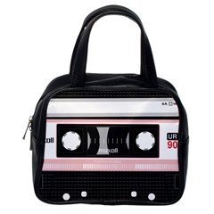 Pink Compact Cassette Classic Handbag (one Side) by snowwhitegirl