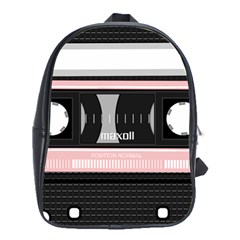 Pink Compact Cassette School Bag (large) by snowwhitegirl