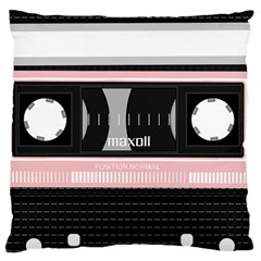 Pink Compact Cassette Large Cushion Case (two Sides) by snowwhitegirl