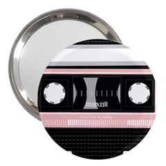 Pink Compact Cassette 3  Handbag Mirrors by snowwhitegirl