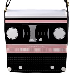 Pink Compact Cassette Flap Closure Messenger Bag (s) by snowwhitegirl