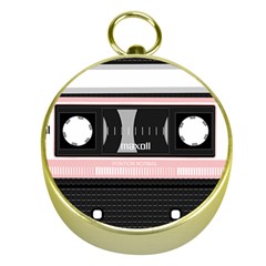 Pink Compact Cassette Gold Compasses by snowwhitegirl