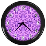 Victorian Violet Wall Clock (Black) Front