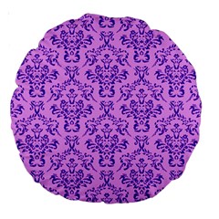 Victorian Violet Large 18  Premium Round Cushions by snowwhitegirl