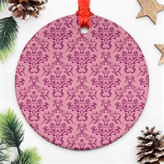 Victorian Pink Ornamental Ornament (round) by snowwhitegirl