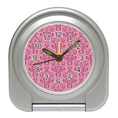 Victorian Pink Ornamental Travel Alarm Clock by snowwhitegirl