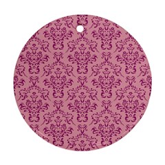 Victorian Pink Ornamental Round Ornament (two Sides) by snowwhitegirl