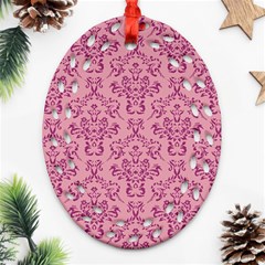 Victorian Pink Ornamental Ornament (oval Filigree)