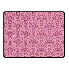 Victorian Pink Ornamental Double Sided Fleece Blanket (small)  by snowwhitegirl