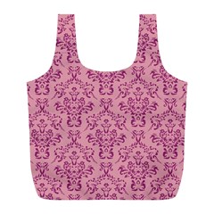 Victorian Pink Ornamental Full Print Recycle Bag (l)