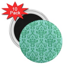 Victorian Teal Ornamental 2.25  Magnets (10 pack) 