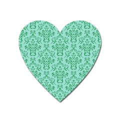 Victorian Teal Ornamental Heart Magnet