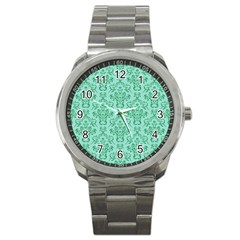 Victorian Teal Ornamental Sport Metal Watch