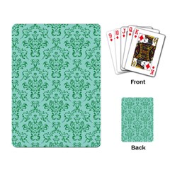 Victorian Teal Ornamental Playing Cards Single Design