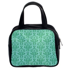 Victorian Teal Ornamental Classic Handbag (two Sides) by snowwhitegirl