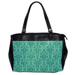 Victorian Teal Ornamental Oversize Office Handbag Front