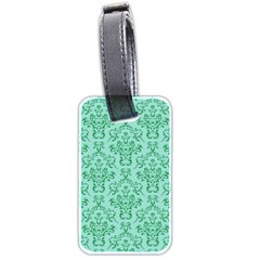 Victorian Teal Ornamental Luggage Tags (Two Sides)