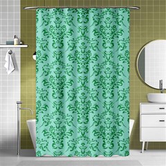 Victorian Teal Ornamental Shower Curtain 48  x 72  (Small) 