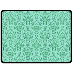 Victorian Teal Ornamental Double Sided Fleece Blanket (Large) 