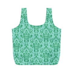 Victorian Teal Ornamental Full Print Recycle Bag (m) by snowwhitegirl