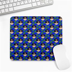 Frida Blue Large Mousepads by snowwhitegirl