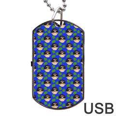 Frida Blue Dog Tag Usb Flash (two Sides) by snowwhitegirl