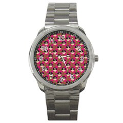 Frida Pink Sport Metal Watch by snowwhitegirl