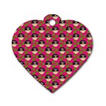 Frida Pink Dog Tag Heart (One Side) Front