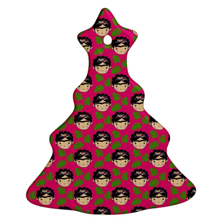 Frida Pink Christmas Tree Ornament (Two Sides)