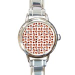 Pasta Pattern Round Italian Charm Watch Front